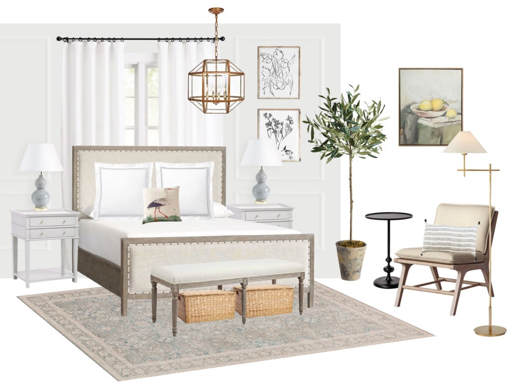 serene bedroom mood board inspiration