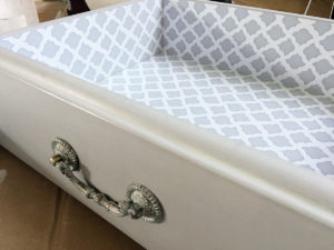 How to Line Drawers with Wallpaper, Decoupage