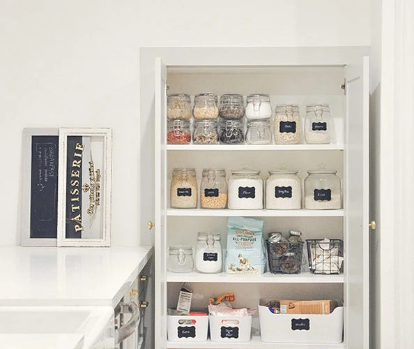 small kitchen pantry organization with maximum storage
