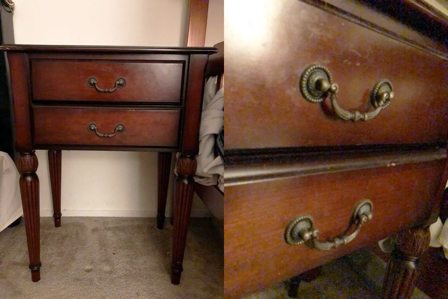 nightstand makeover before