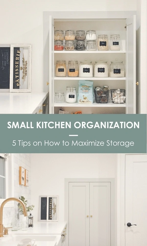 small kitchen organization, 5 tips on how to maximize the storage and keep things organized | kitchen organization tips and tricks #kitchenorganization #smallkitchen