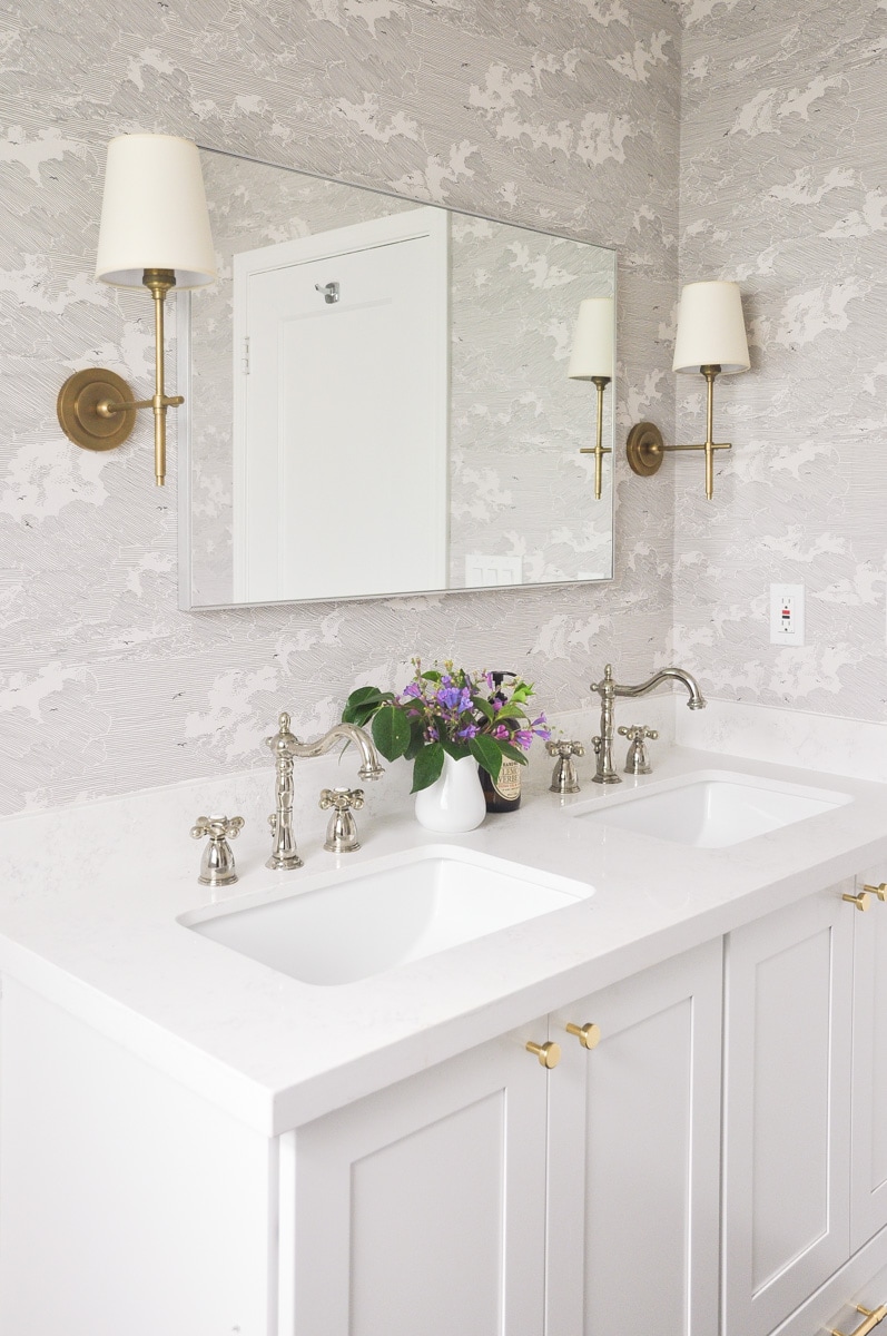 small master bathroom remodel full reveal, vintage inspired white bathroom, light and airy, bathroom remodel budget breakdown, bathroom interior design