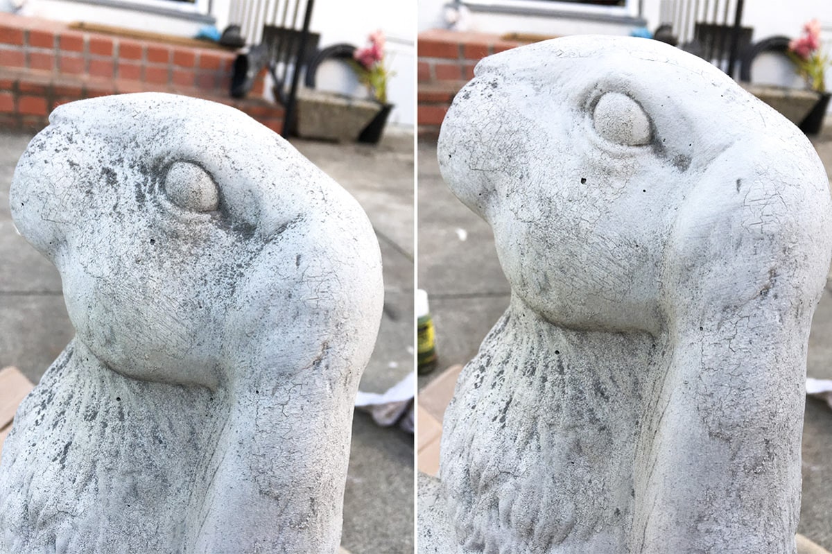 paint rabbit garden statues | outdoor decor refinish, DIY makeover