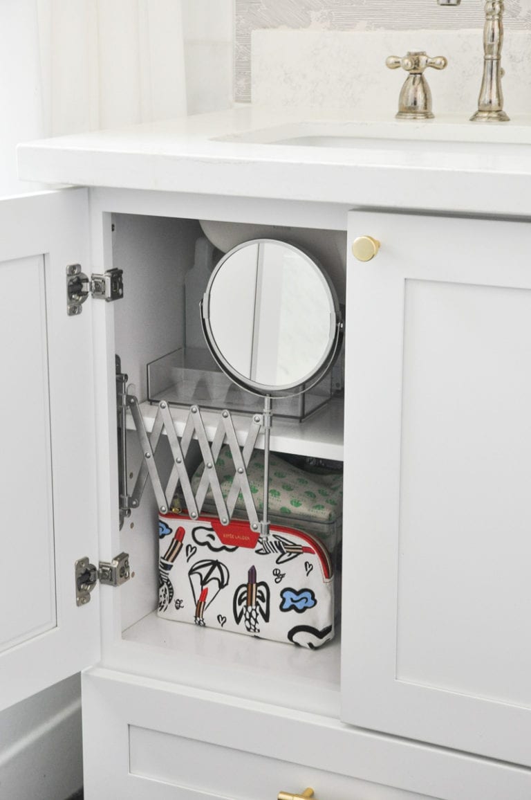 DIY Bathroom Vanity Inside Mirror IKEA FRACK Mirror Hack Hydrangea