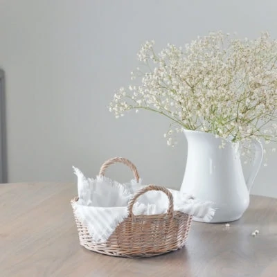 DIY French Country Style Napkin Holder with Thrifted Basket