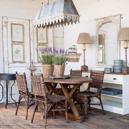 dining room, interior style, french rustic, vintage inspired cottage