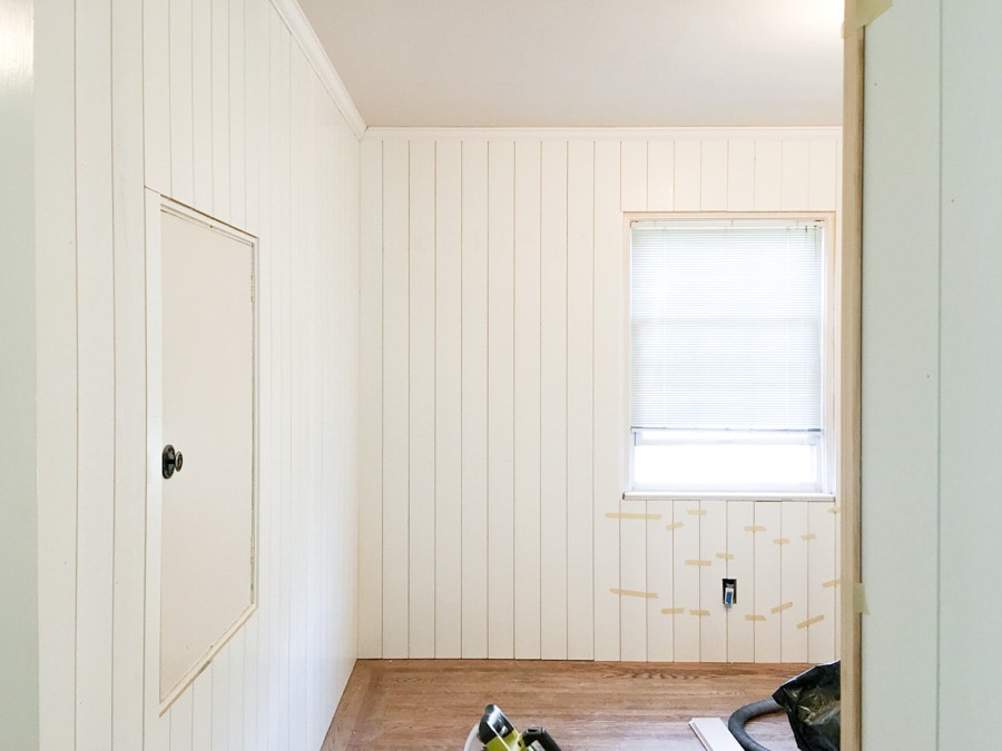 diy vertical shiplap paneling