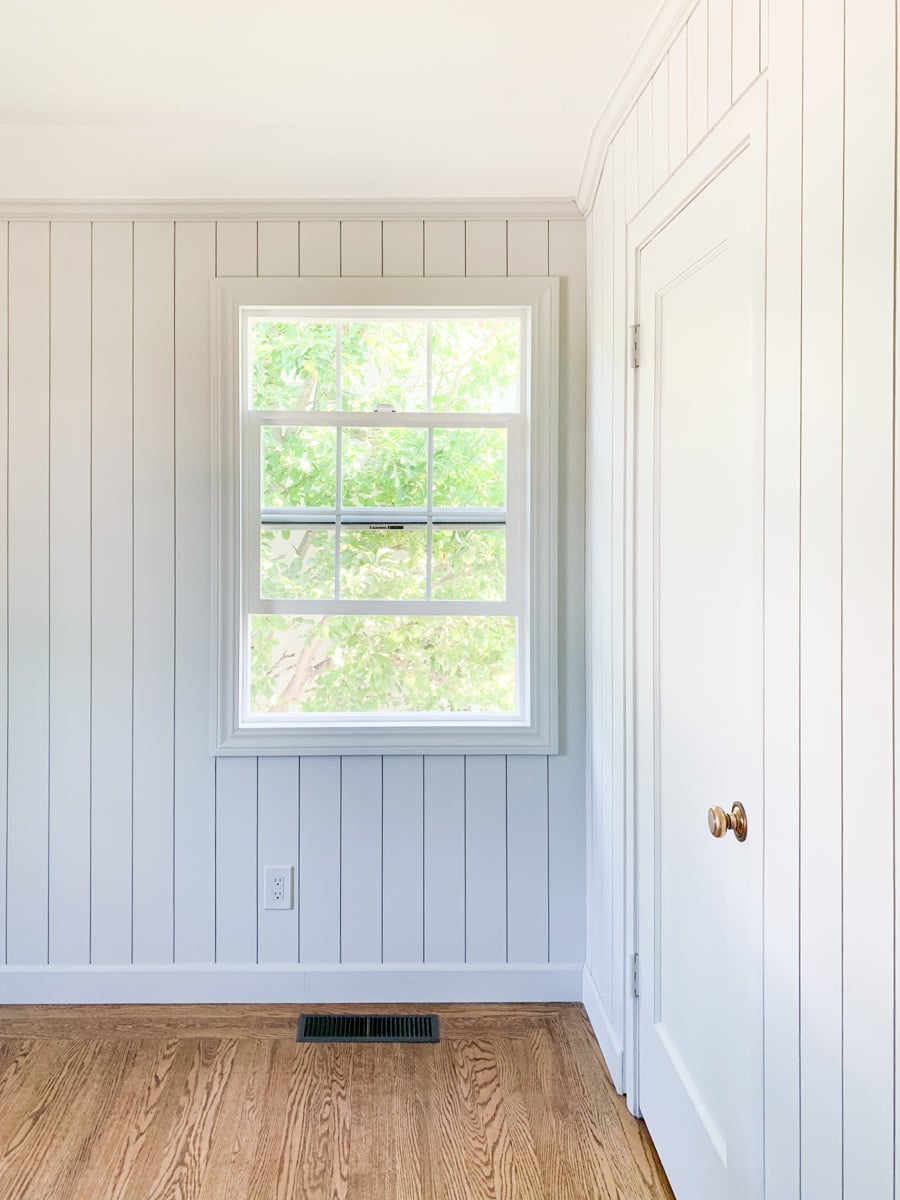 vertical shiplap panels for home office