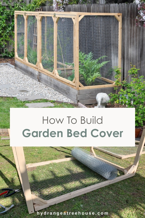 diy garden bed cover with hinges to protect your raiseds bed from animals - raised garden bed with fence