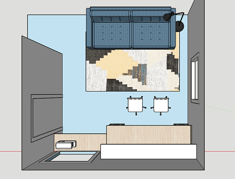 home office floor plan in sketchup