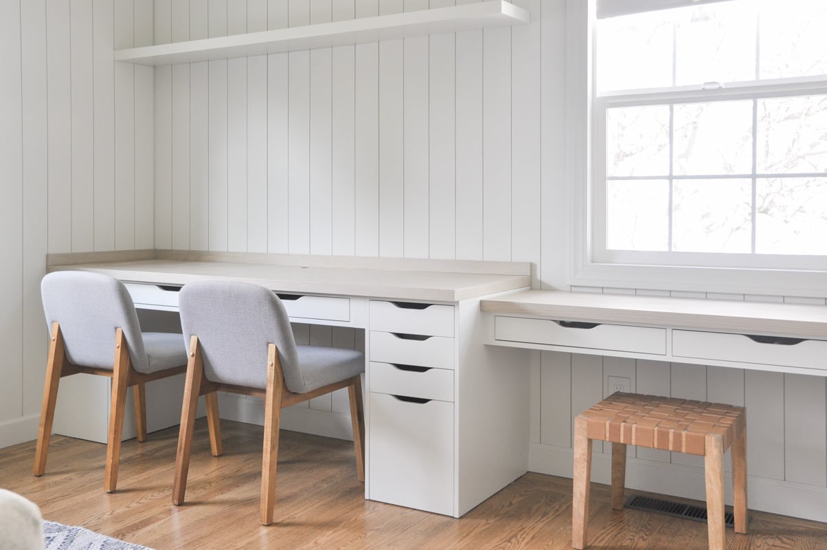 Diy Desk Built In With Ikea Alex Desk Drawer Hack Hydrangea Treehouse