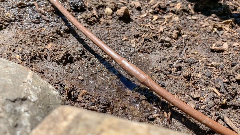 how to set up drip irrigation for flower bed
