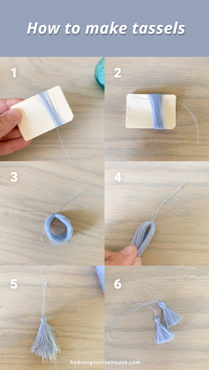 how to make tassels for pillows, step by step photo