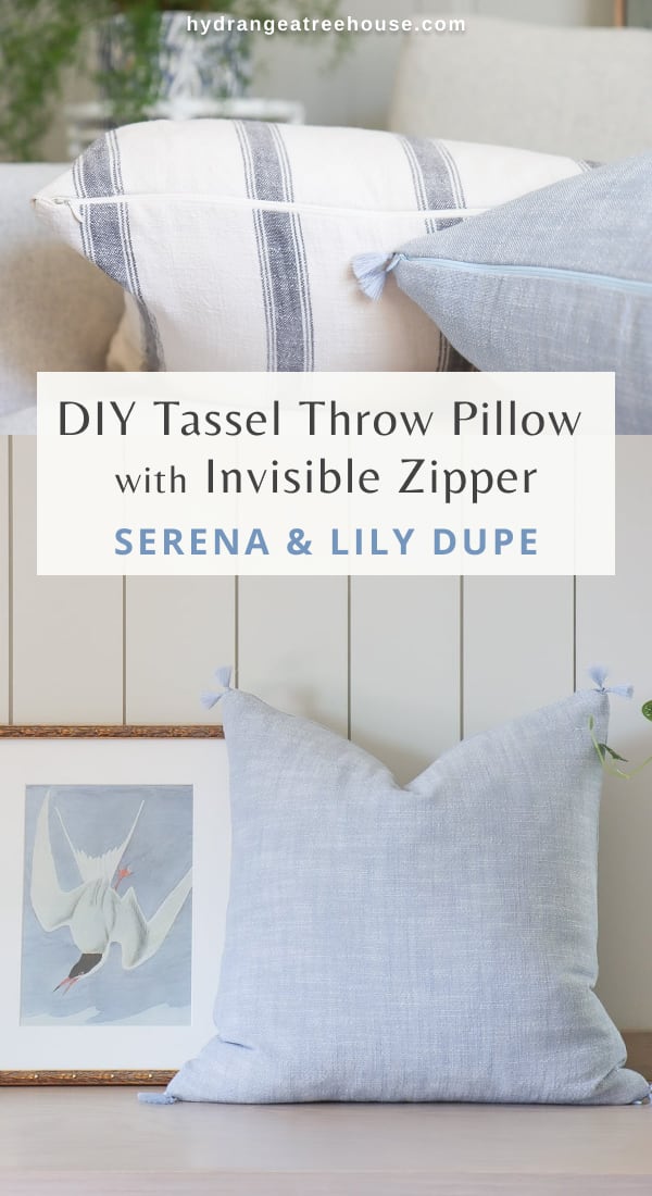 Easy DIY bench cushion with removable cover - Hydrangea Treehouse