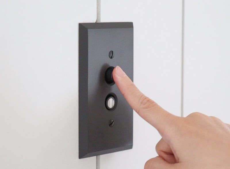 rejuvenation single push button light switch and plate cover