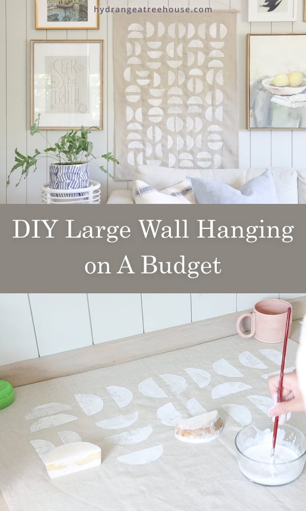 DIY large wall hanging on a budget, diy large scale wall art