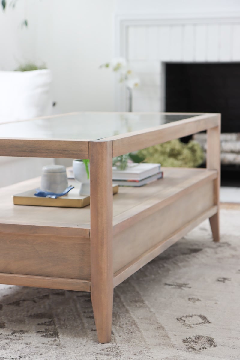 Coffee Table Makeover How To Refinish An Old Coffee Table With Glass Top Hydrangea Treehouse