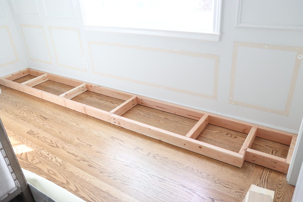 DIY window seat 2x4 base