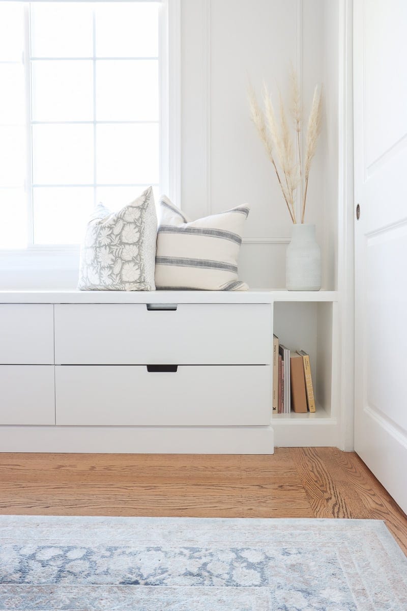 Ikea white bench online seat