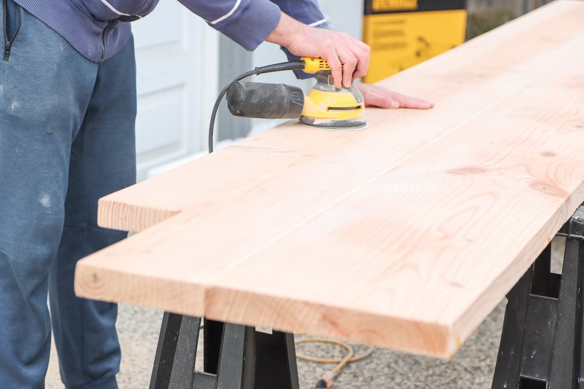 DIY bench seat with custom seat top