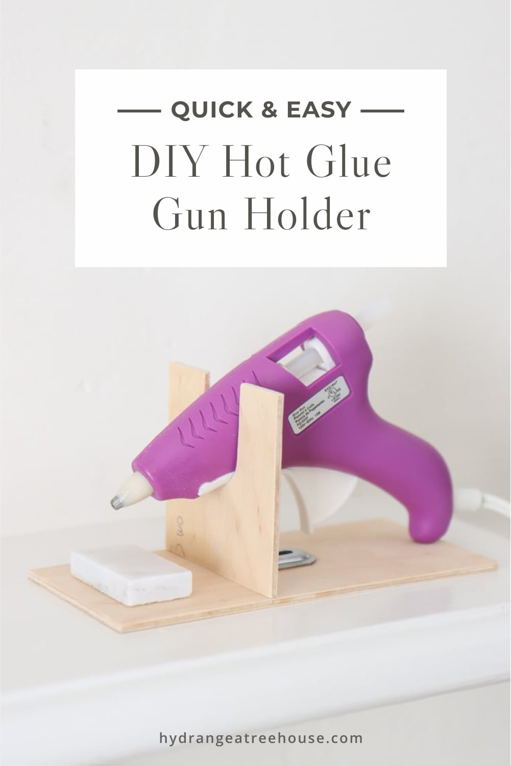 diy hot glue gun holder, how to make wooden glue gun stand