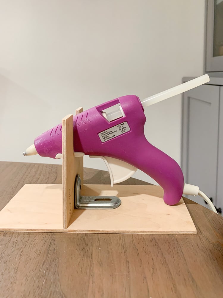 Hot Glue Gun Holder Glue Gun Stand Wood Rack Hot Glue Machine Base