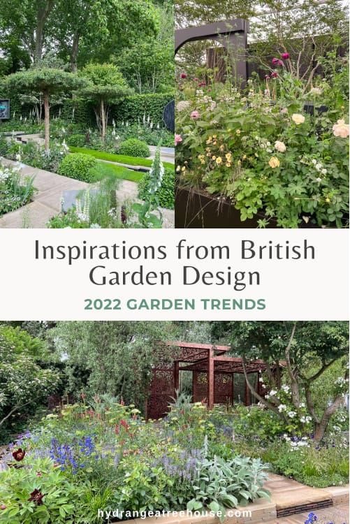 ideas and garden trends from the Chelsea Flower Show 2022 in UK: beautiful landscaping, creative garden designs, inspiring show gardens