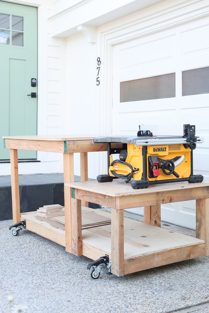 How to build a table saw workbench - Full Project 