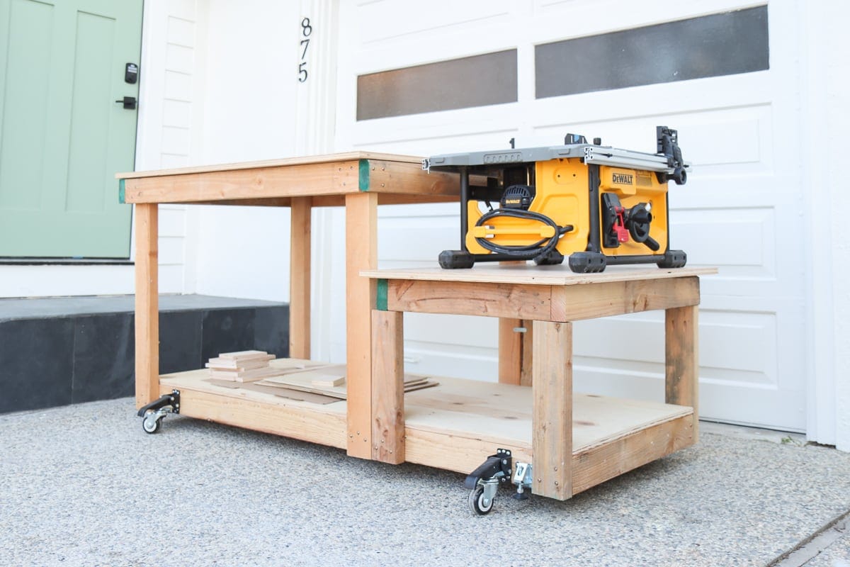 Woodworking Table saw workbench build
