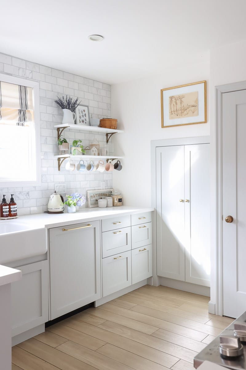 Easy Hack for Hanging Coffee Mugs Under a Cabinet - Smallish Home