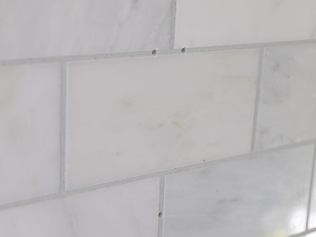 hack to install kitchen shelf on marble tile without damaging the tiles