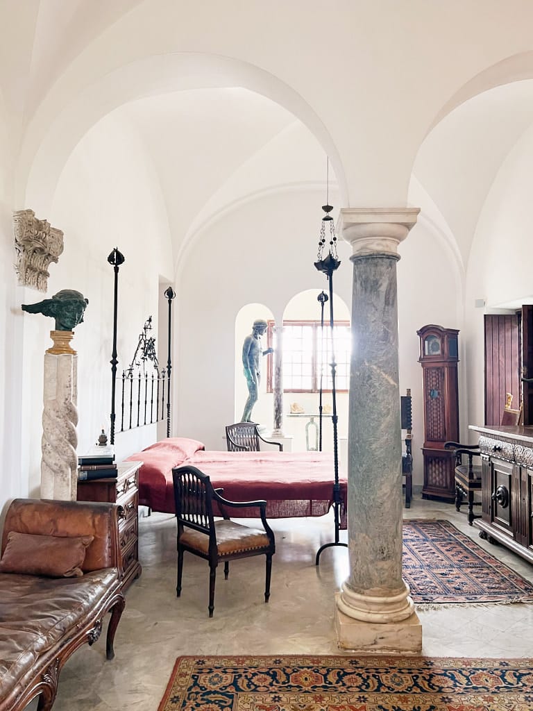 european classical interior design, italian arched ceiling