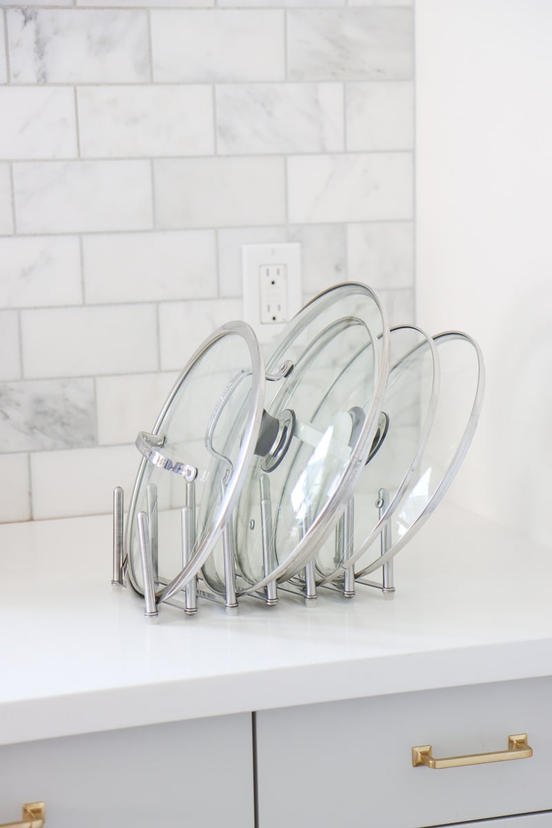 VARIERA Pot lid organizer, stainless steel - IKEA