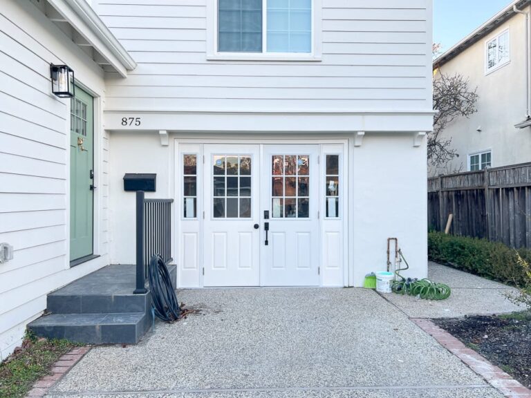 How to Replace Garage Door with French Doors and Sidelites Hydrangea