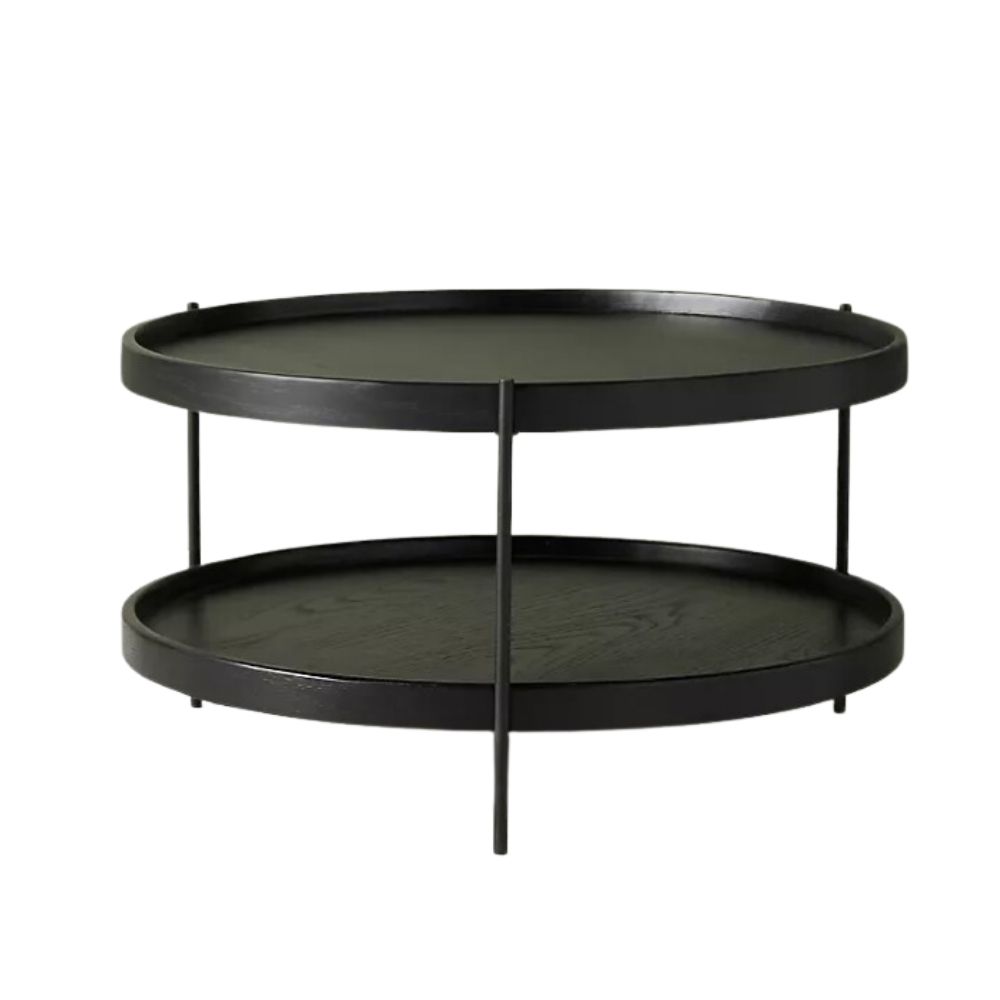 Noir Tiered Coffee Table, best small round coffee table 