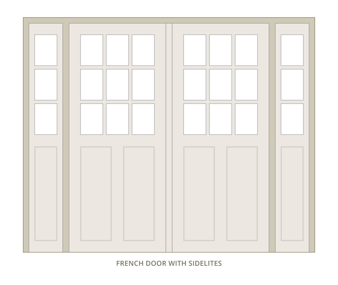 Replace Garage Door to Double French Door with Sidelite Windows