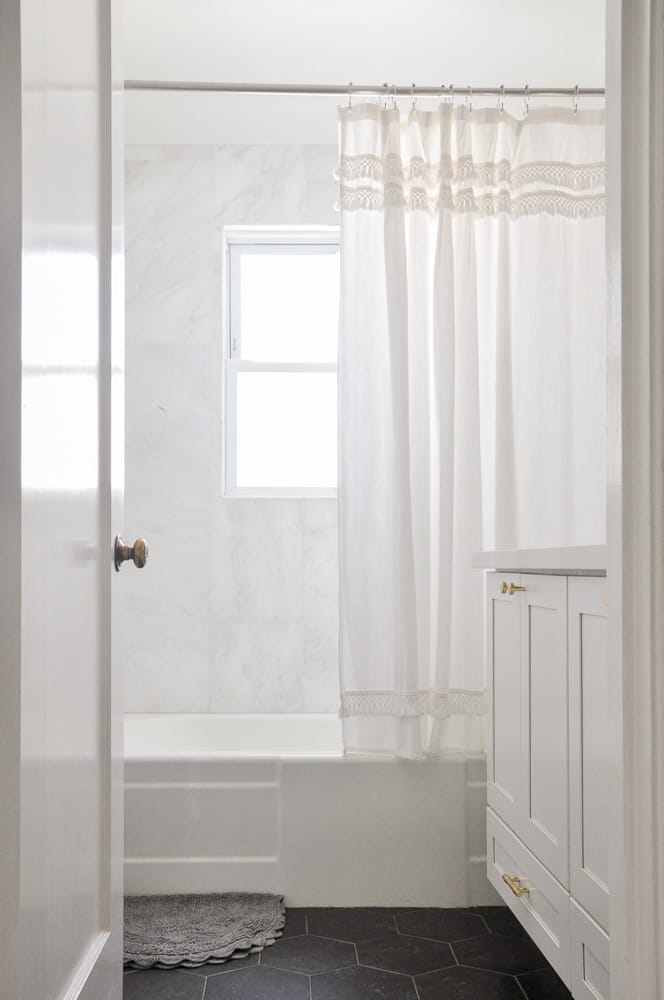 how to lengthen a shower curtain in bathroom
