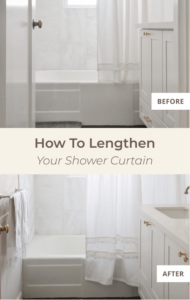 How to lengthen a shower curtain that’s too short - Hydrangea Treehouse