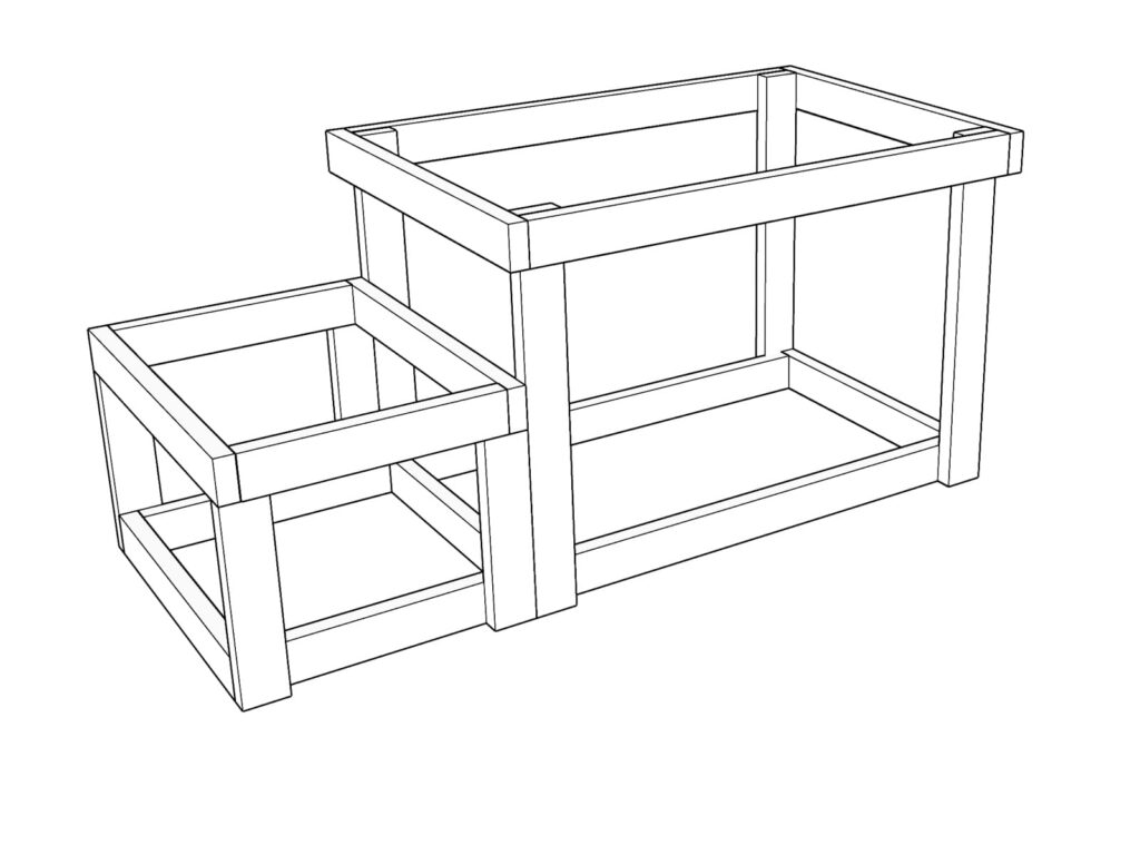 How to build mobile table saw workbench
