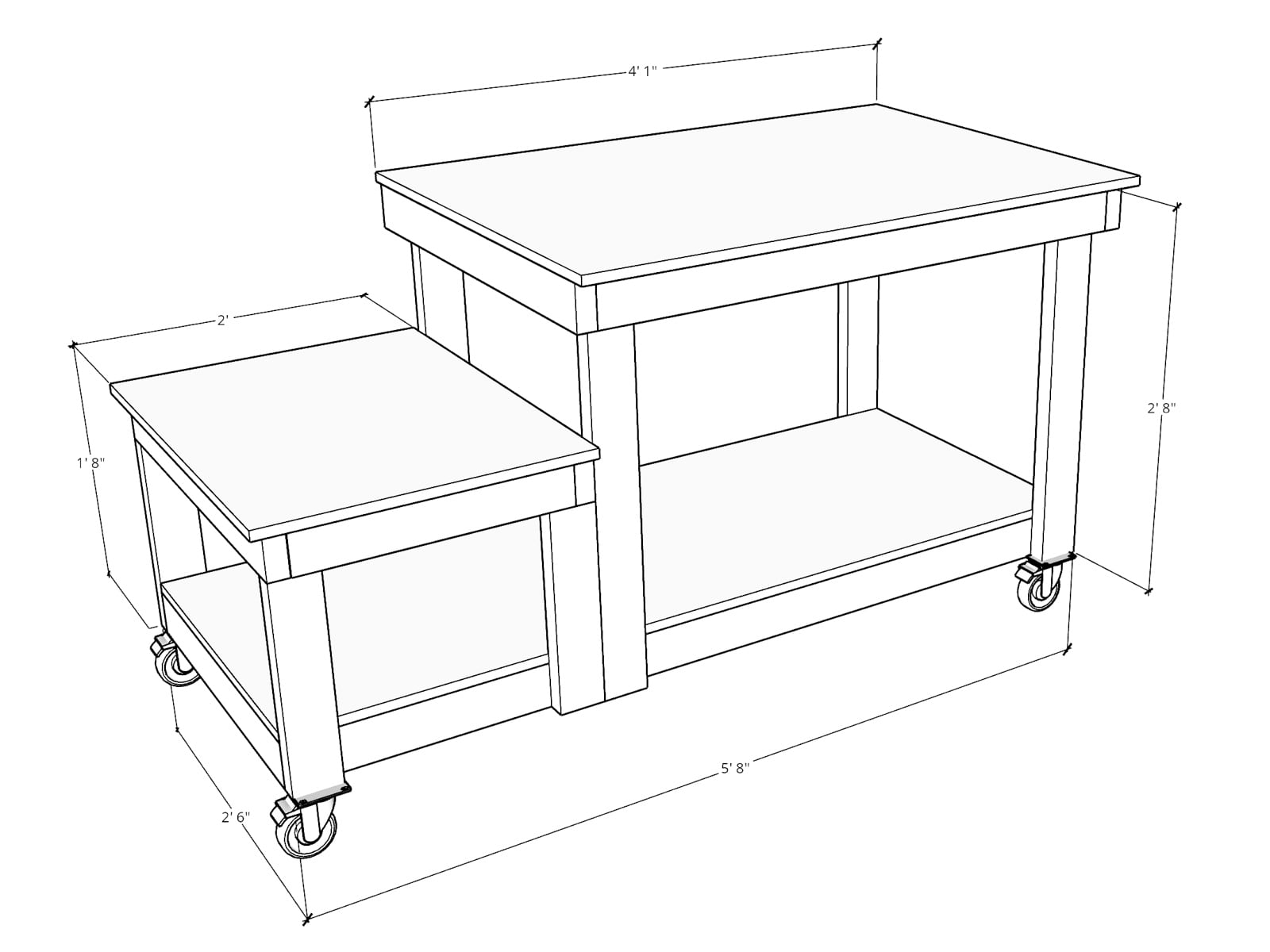 DIY table saw workbench build plan