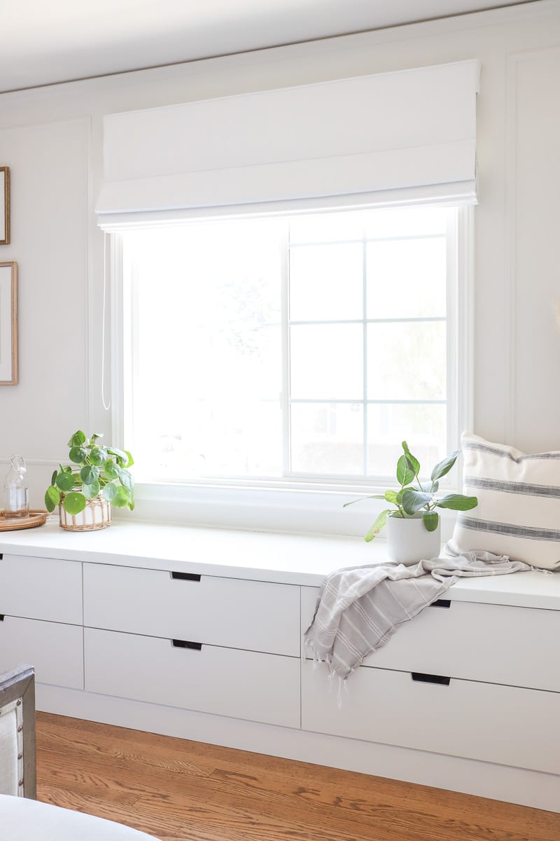 best bedroom window roman shades in white