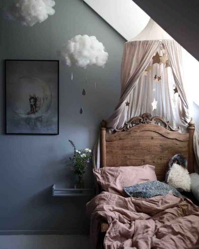 vintage whimsical child's bedroom girl