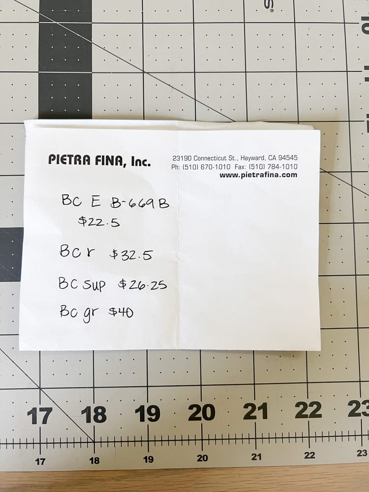 Marble slab pricing 