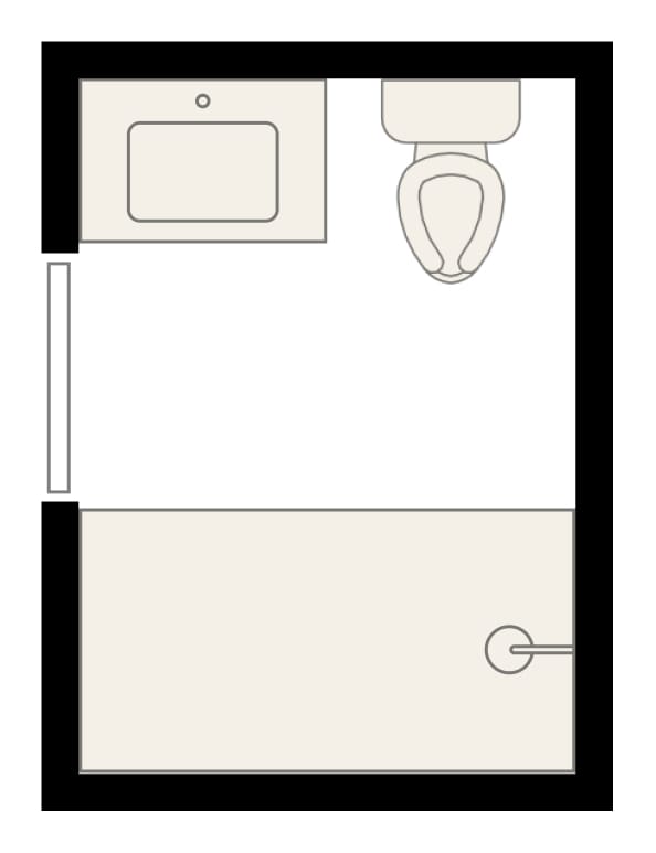 5×7 bathrooms with shower floor plan layout idea 