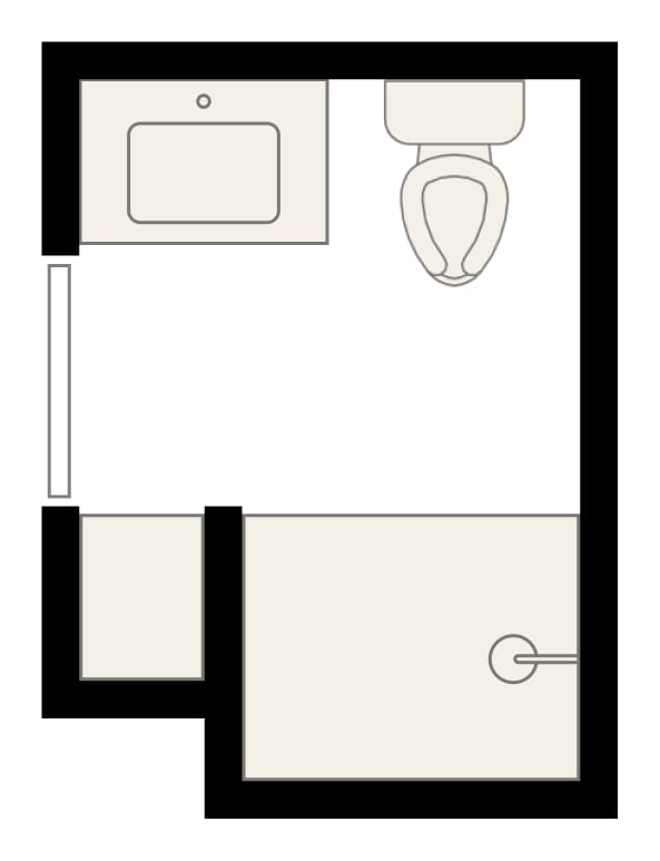 5×7 bathrooms with shower space planning 