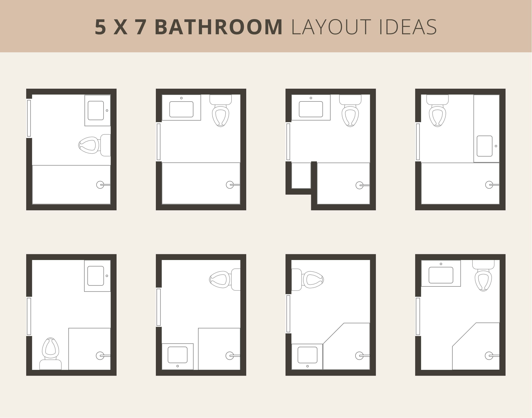 5x7 small full bathrooms layout ideas
