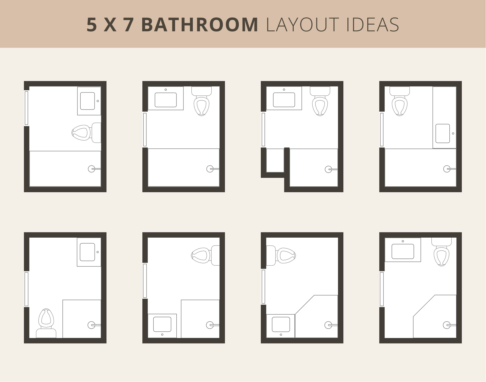 5x7 bathroom with walk in shower