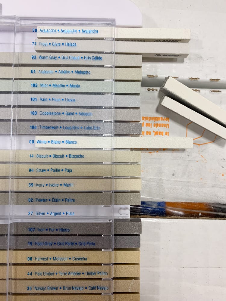mapei flex color cq grout sample kit, grout sticks