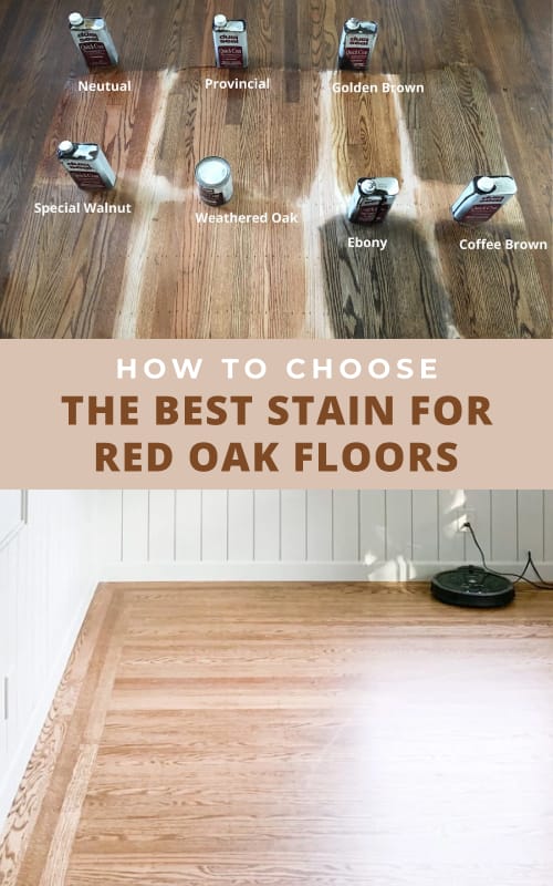 Best stain color for red oak flooring, especially vintage old floor in your house. How to neutralize and remove redness from your red oak floor.
