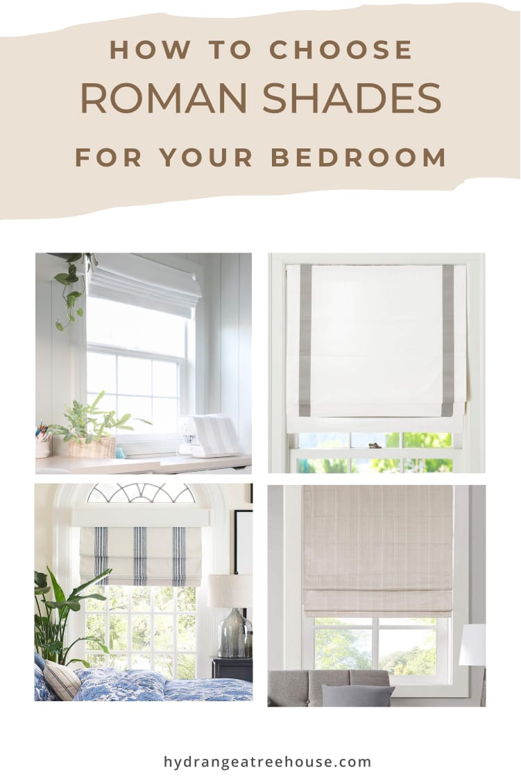 Best roman shade for your bedroom. Bedroom roman shade ideas for privacy and how to choose guide.